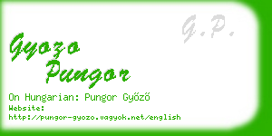 gyozo pungor business card