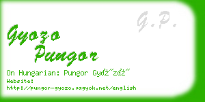 gyozo pungor business card